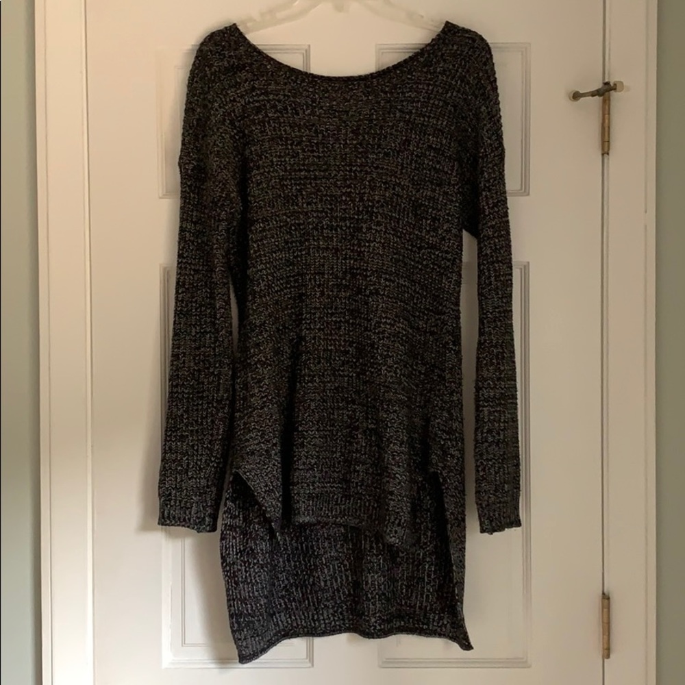BP black and white sweater